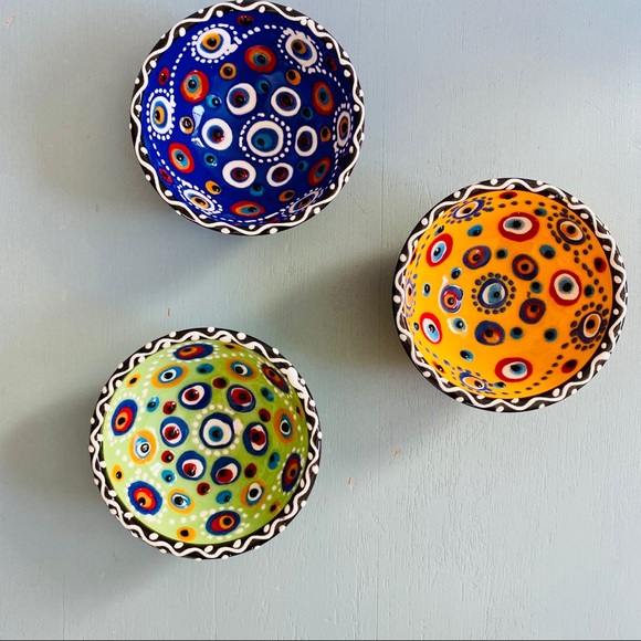 Bundle of 3 Handmade Evil Eye Protection Bowls - Picture 10 of 16